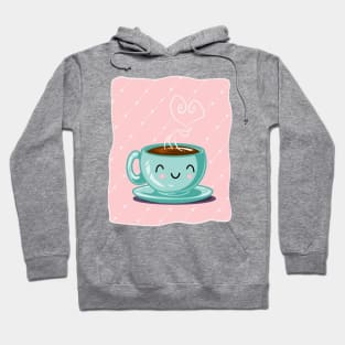 Happy Coffee Pink Hoodie